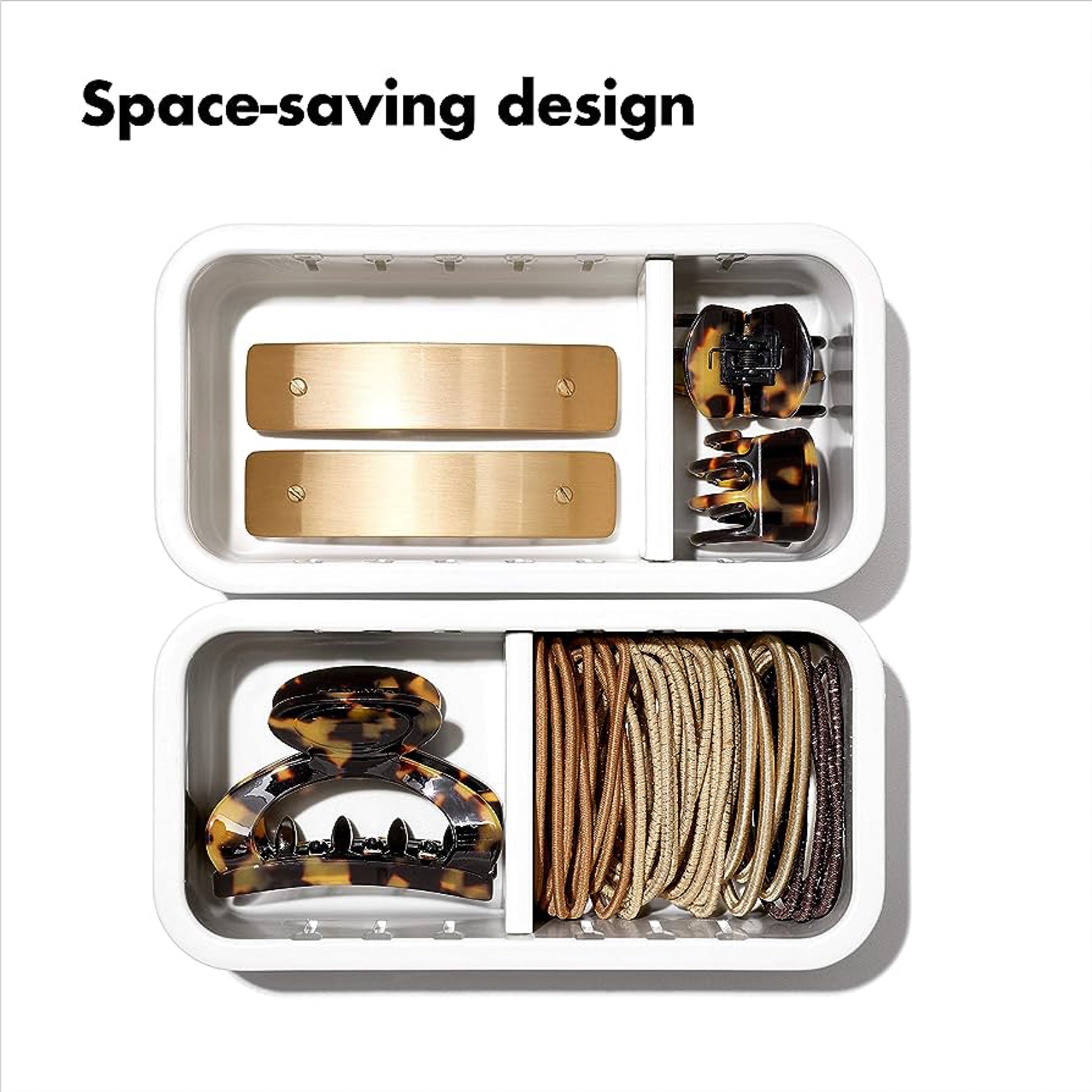 2 Piece Slim Adjustable Drawer Bin Set